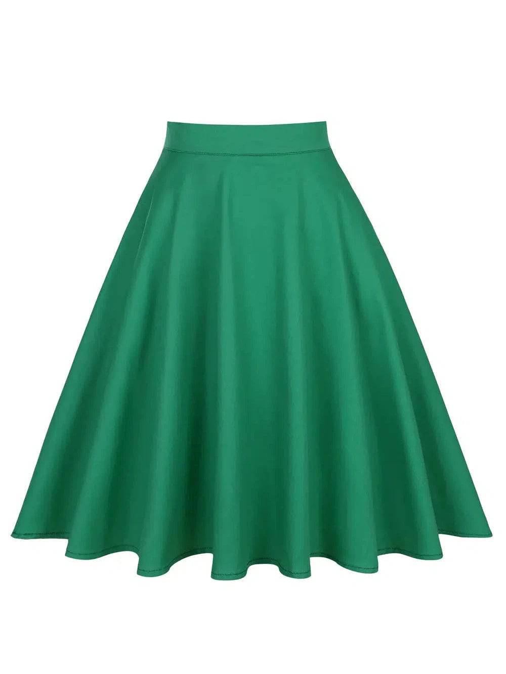 Green Flared Skirt - Poison Arrow Retro