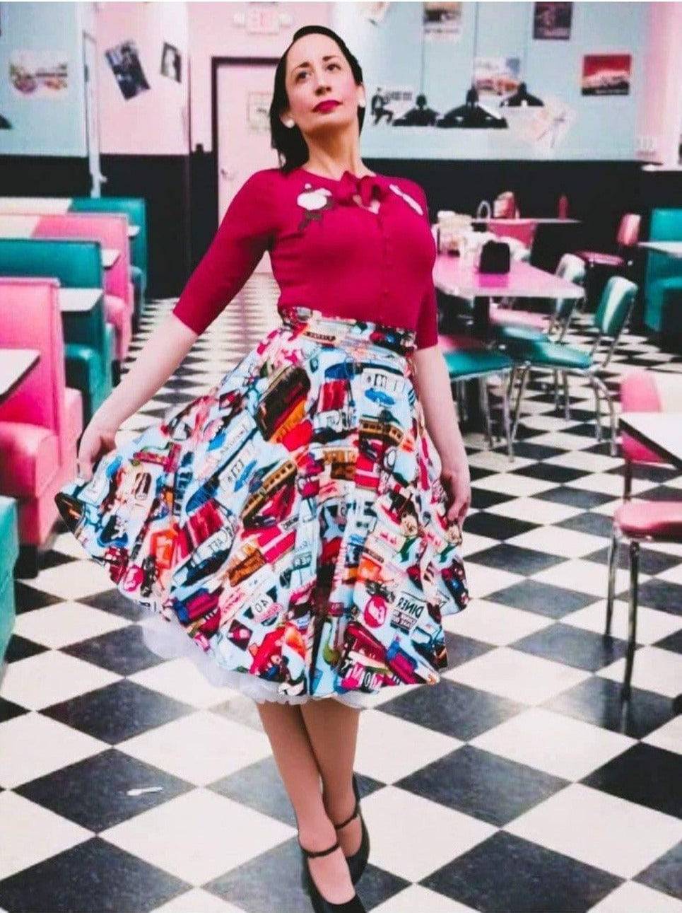 HAPPY DAZE DINER CIRCLE SKIRT - Poison Arrow Retro