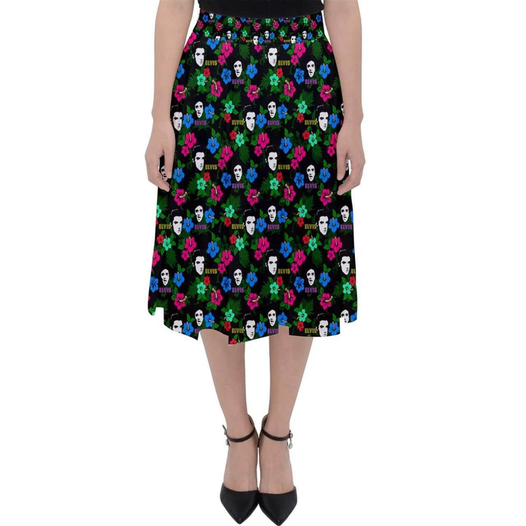 Hawaii Elvis Classic Midi Skirt - Poison Arrow Retro