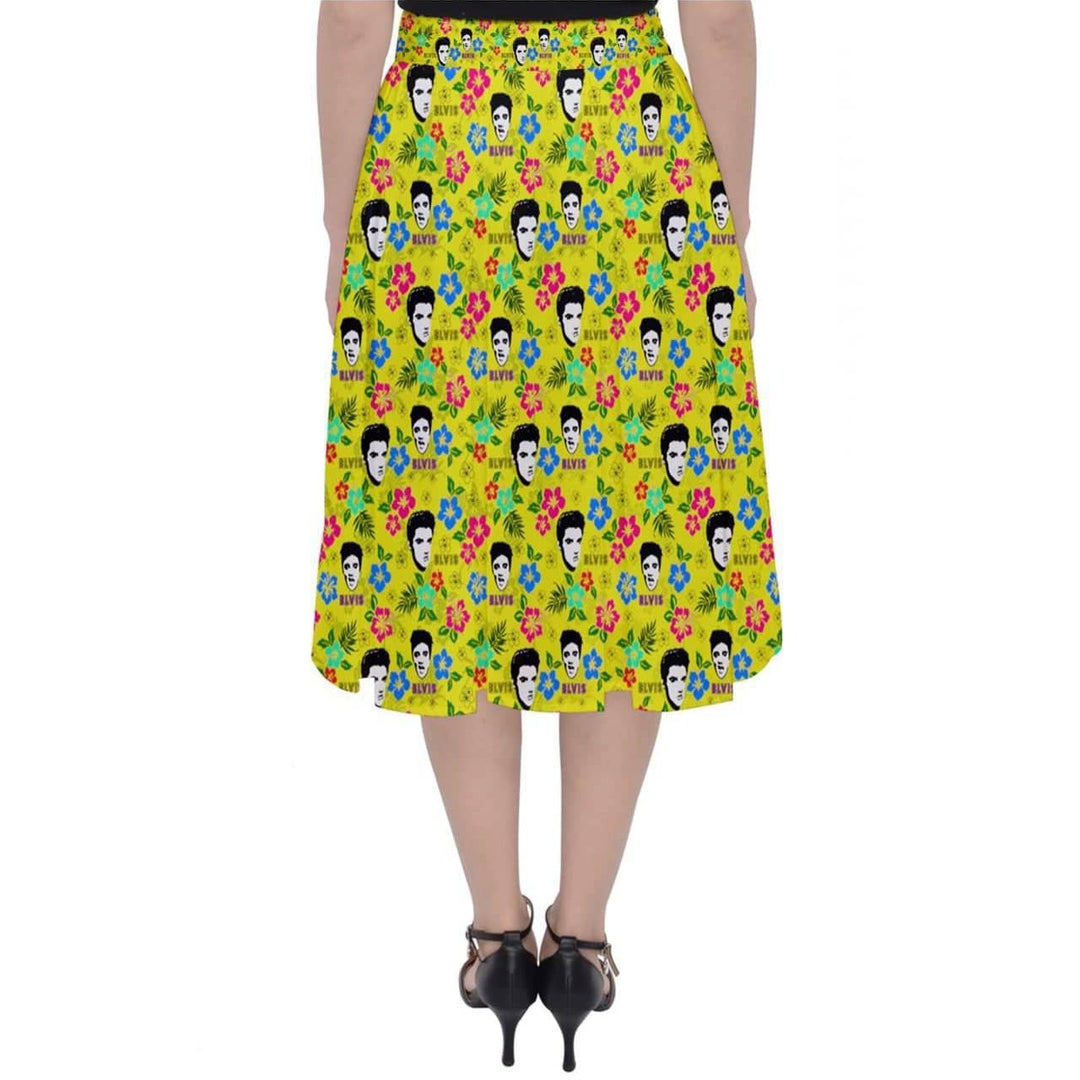 Hawaii Elvis Classic Midi Skirt - Poison Arrow Retro