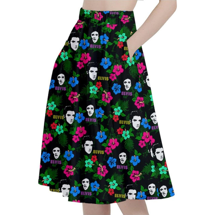 Hawaii Elvis Full Circle Skirt Various Colours - Poison Arrow Retro