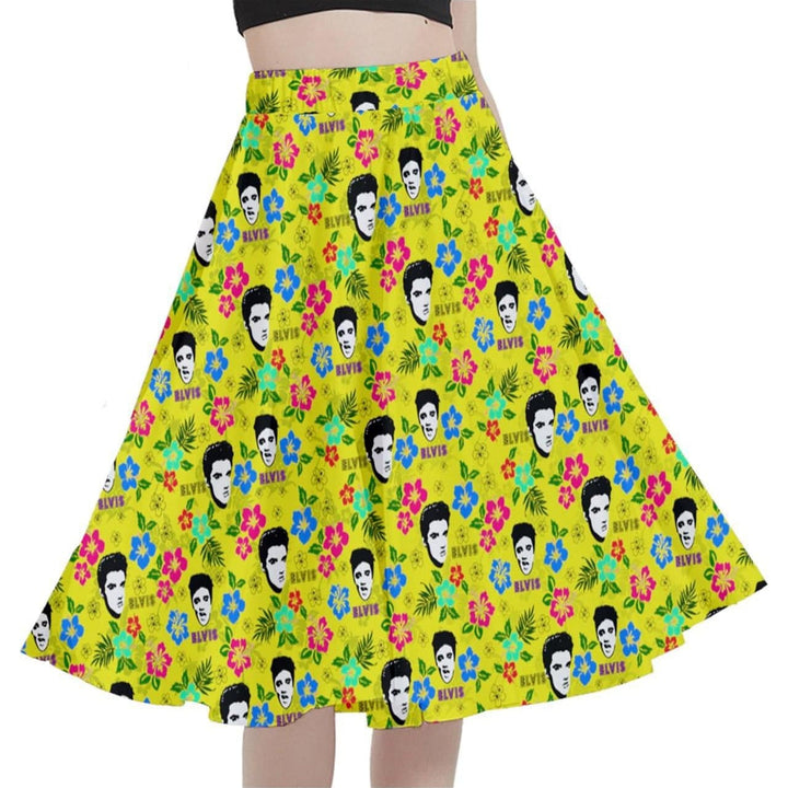 Hawaii Elvis Full Circle Skirt Various Colours - Poison Arrow Retro