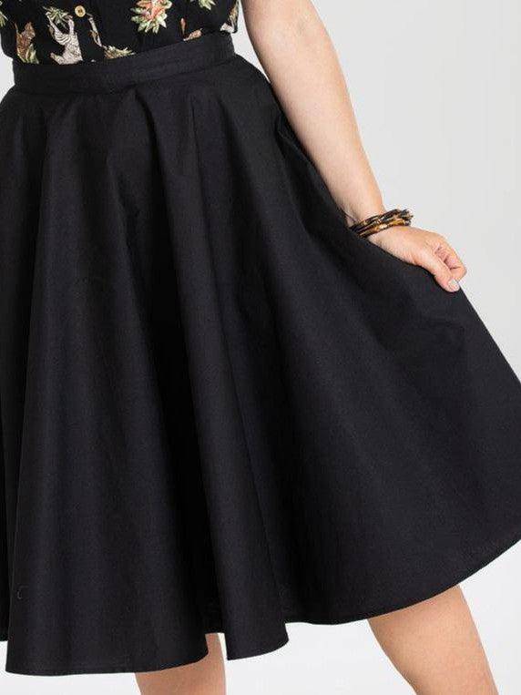 HELL BUNNY PAULA BLACK CIRCLE SKIRT - Poison Arrow Retro