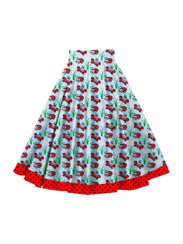 Ladybugs Full Circle Skirt - Poison Arrow Retro