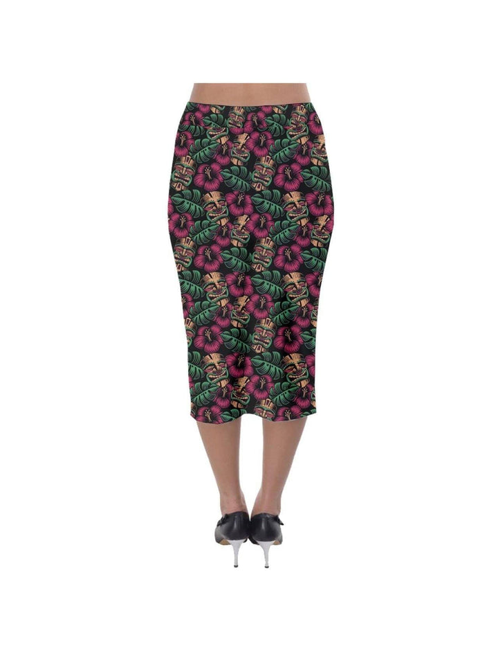 LEILANI TIKI Stretch Wiggle Skirt - Poison Arrow Retro