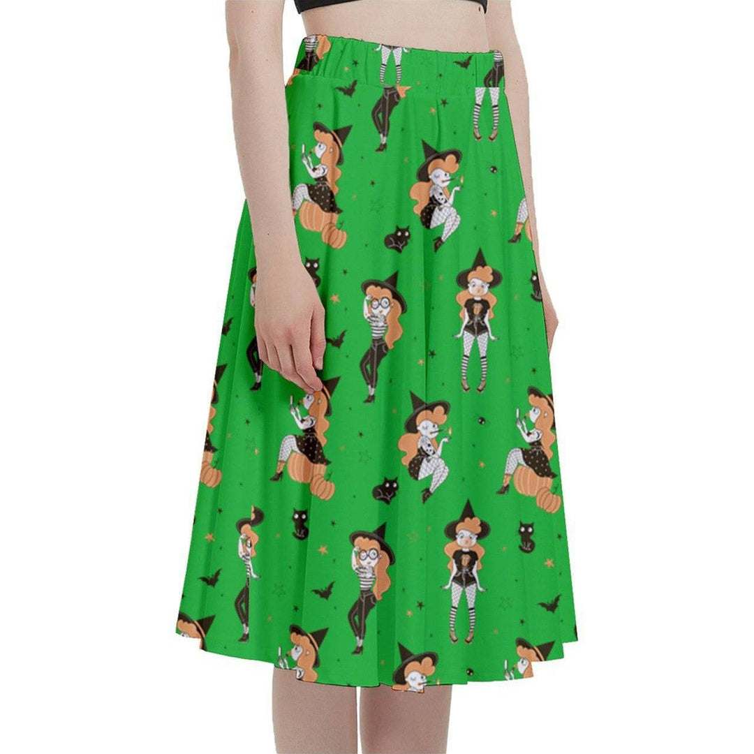 Pin Up Witch Full Circle Skirt - Poison Arrow Retro