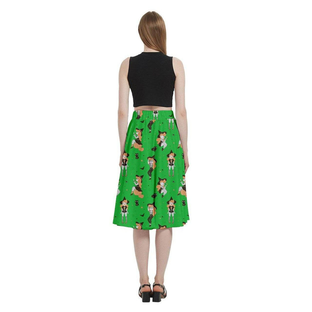 Pin Up Witch Full Circle Skirt - Poison Arrow Retro