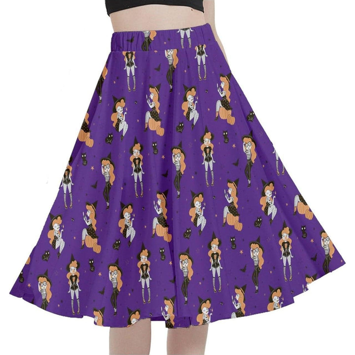 Pin Up Witch Full Circle Skirt - Poison Arrow Retro