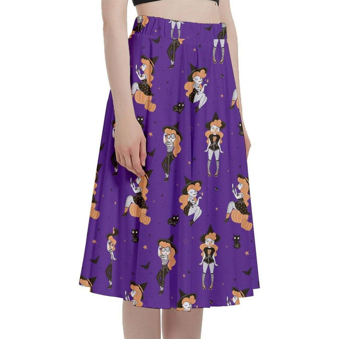 Pin Up Witch Full Circle Skirt - Poison Arrow Retro