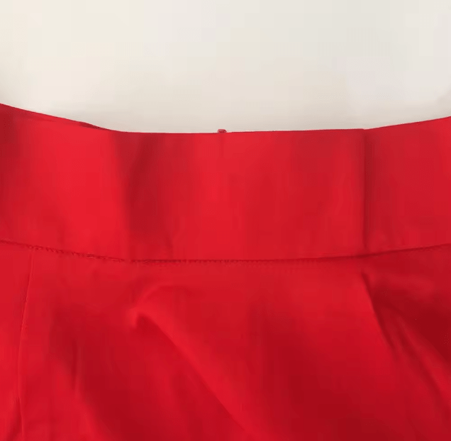 Red Cotton Full Circle Skirt