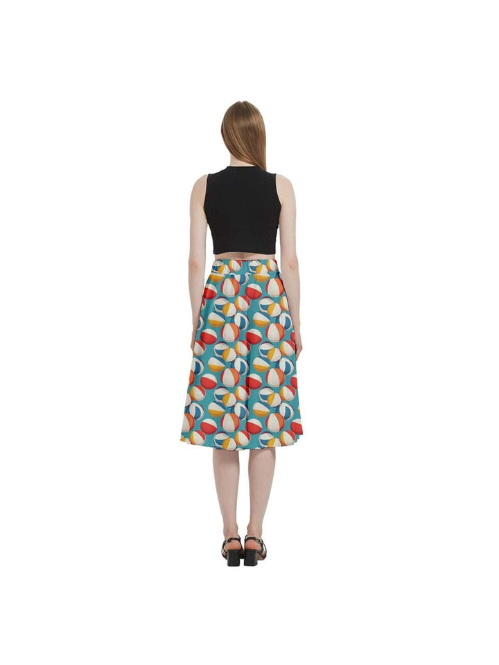 Retro Beach Balls Full Circle Skirt