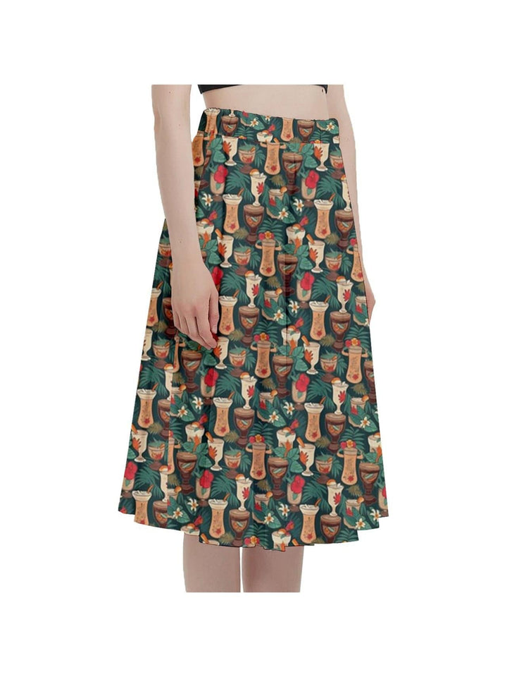 Retro Tiki Luau Full Circle Skirt