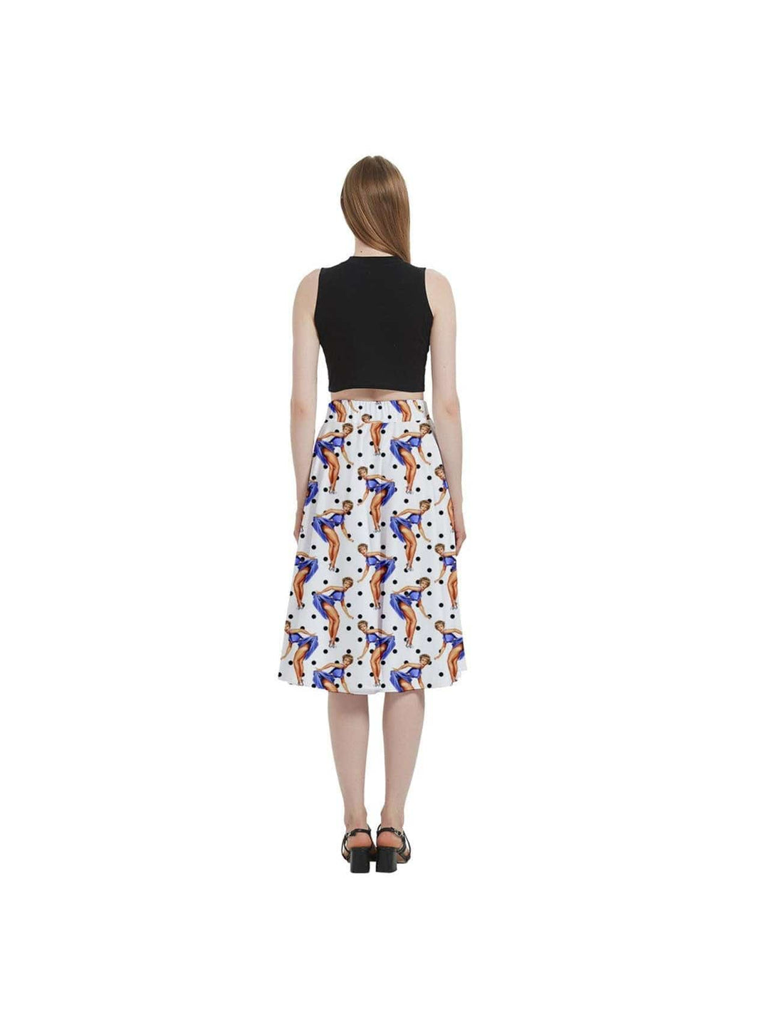 Sassy Blue Full Circle Skirt - Poison Arrow Retro