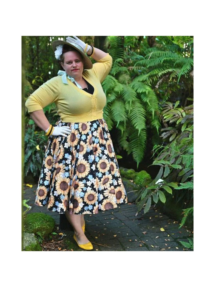 Sunflowers Full Circle Skirt - Poison Arrow Retro