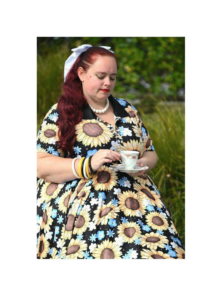 Sunflowers Full Circle Skirt - Poison Arrow Retro