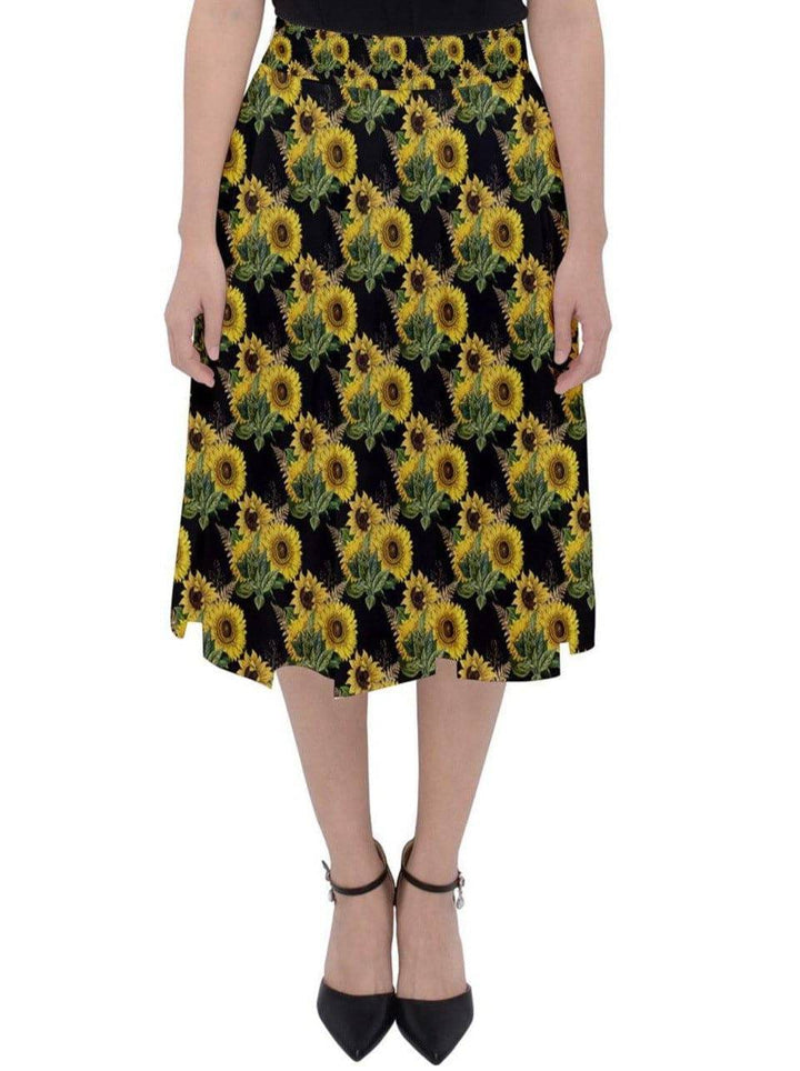 Sunflowers Midi Skirt - Poison Arrow Retro