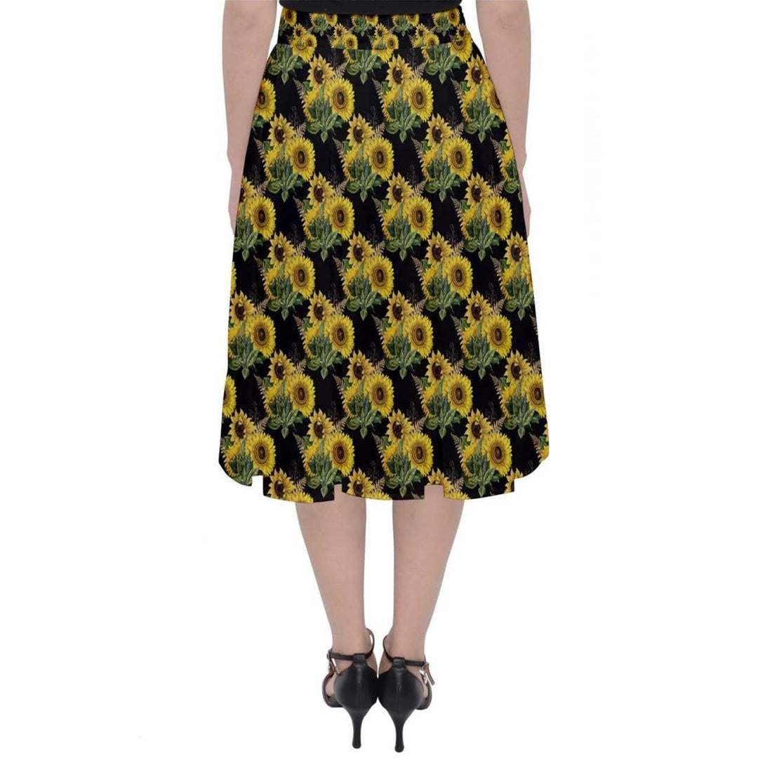 Sunflowers Midi Skirt - Poison Arrow Retro