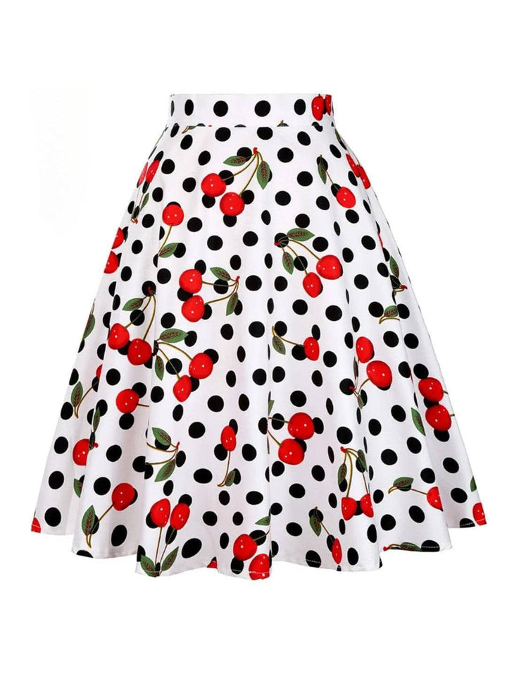 White Cherries Flared Skirt - Poison Arrow Retro