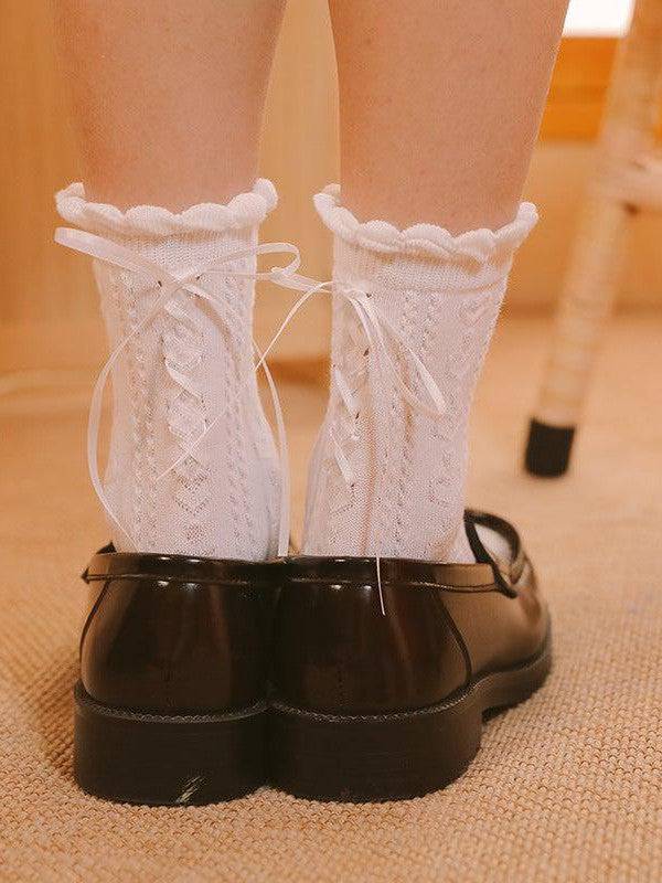 Lace Up Corset Socks - Poison Arrow Retro