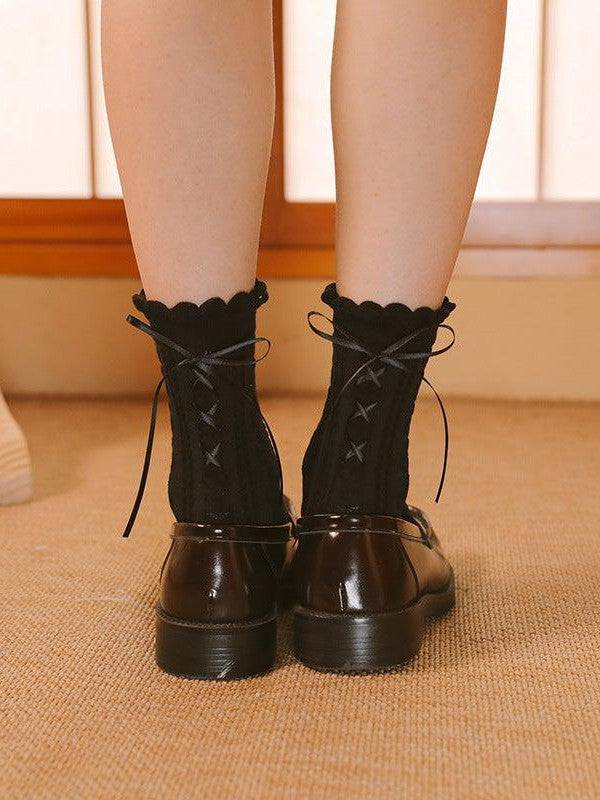 Lace Up Corset Socks - Poison Arrow Retro