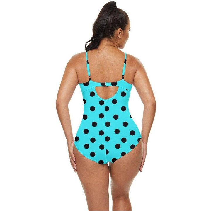 BLUE POLKA DOT Retro Full Coverage Swimsuit - Poison Arrow Retro