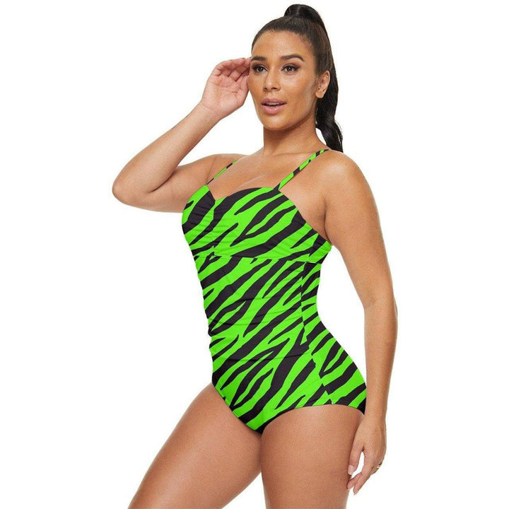 GREEN ZEBRA Retro Full Coverage Swimsuit - Poison Arrow Retro