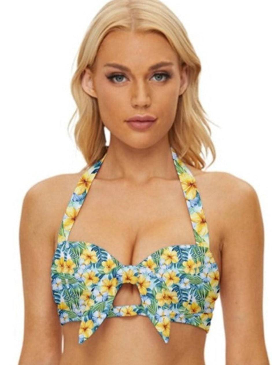 Lets Luau Vintage Style Bikini Top - Poison Arrow Retro