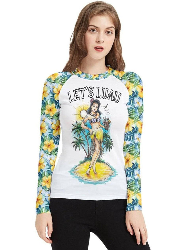 Lets Luau Women's Long Sleeve Rashie