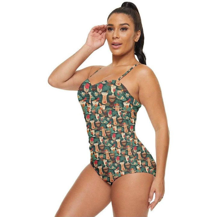 Retro Tiki Luau Retro Full Coverage Swimsuit - Poison Arrow Retro