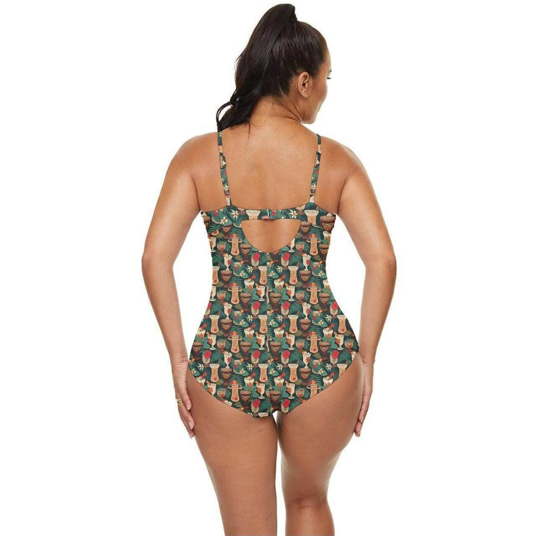 Retro Tiki Luau Retro Full Coverage Swimsuit - Poison Arrow Retro