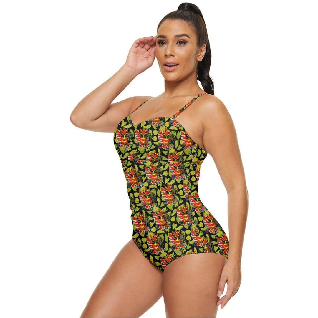 Tropical Tiki Retro Full Coverage Swimsuit - Poison Arrow Retro