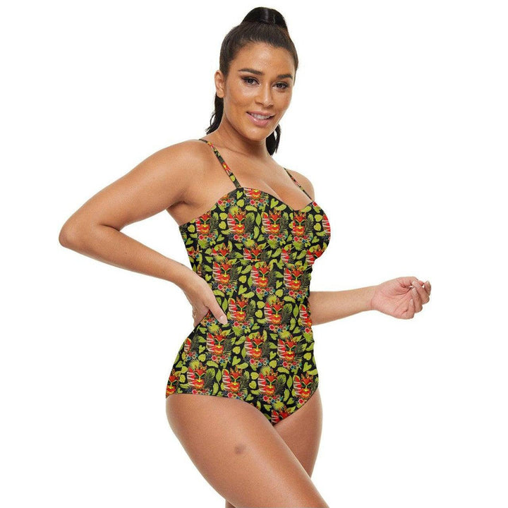 Tropical Tiki Retro Full Coverage Swimsuit - Poison Arrow Retro