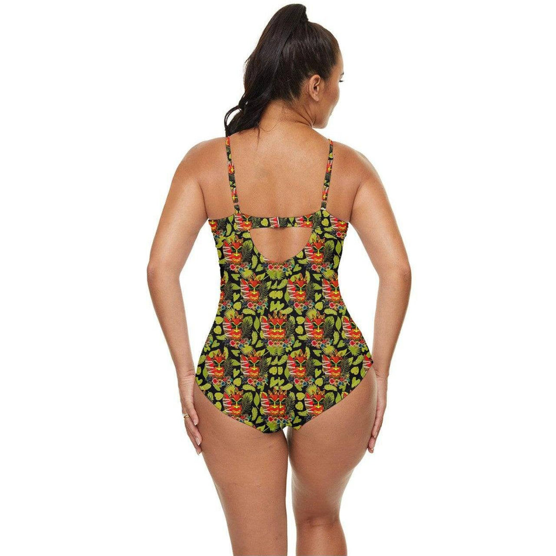 Tropical Tiki Retro Full Coverage Swimsuit - Poison Arrow Retro