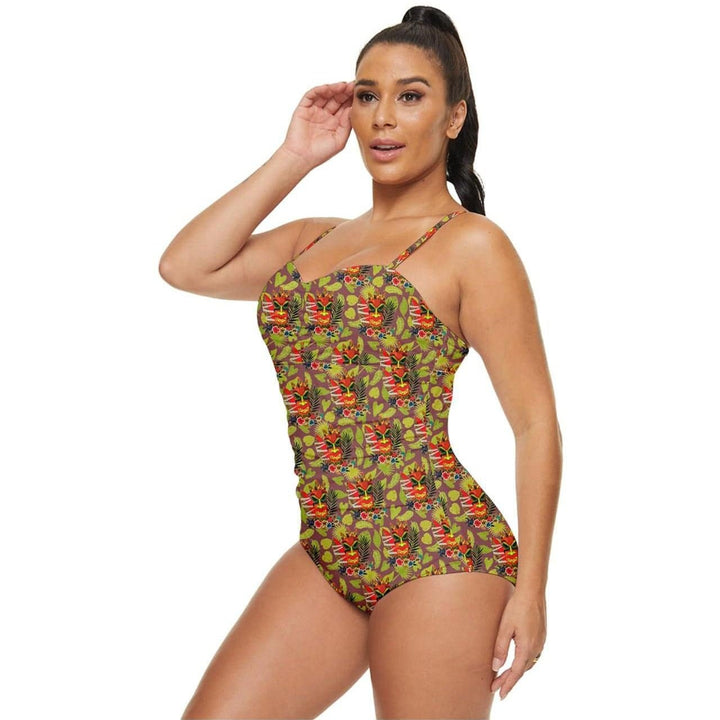 Tropical Tiki Retro Full Coverage Swimsuit - Poison Arrow Retro