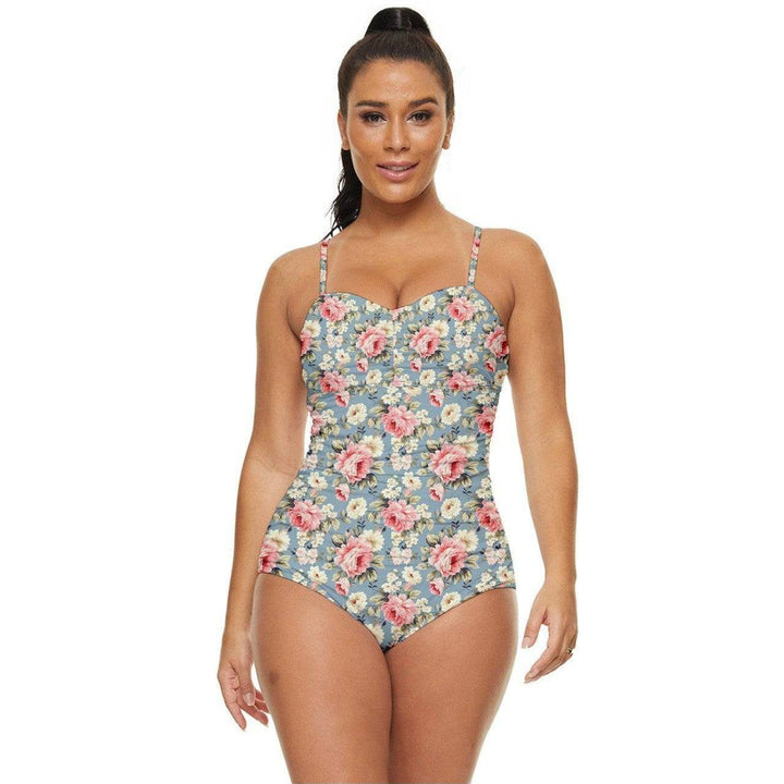 Vintage Roses Retro Full Coverage Swimsuit - Poison Arrow Retro