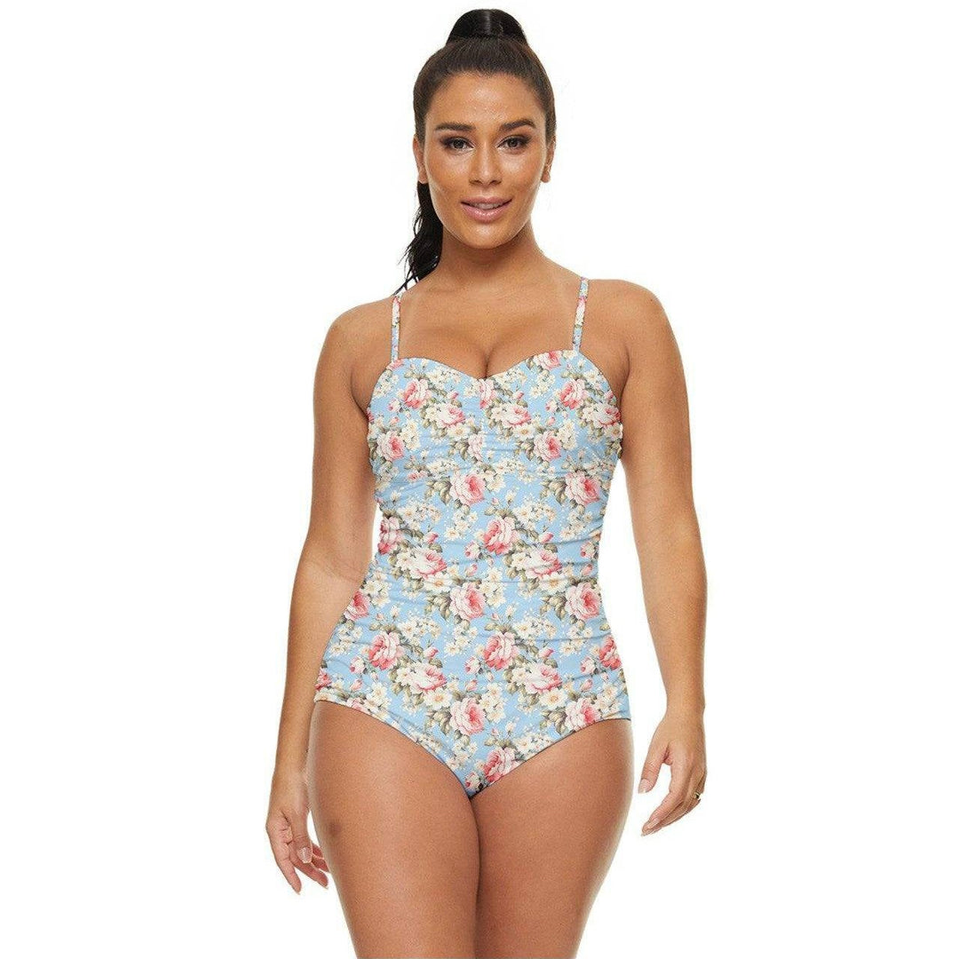 Vintage Roses Retro Full Coverage Swimsuit - Poison Arrow Retro