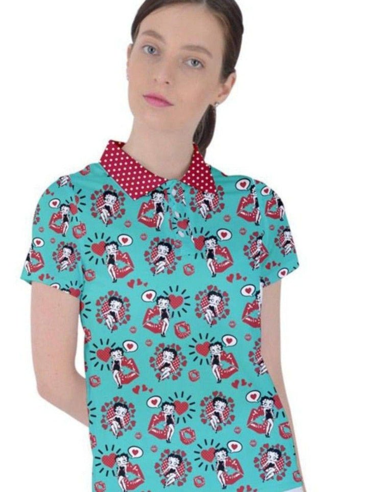 Betty Boop Women's Polo T-Shirt - Poison Arrow Retro