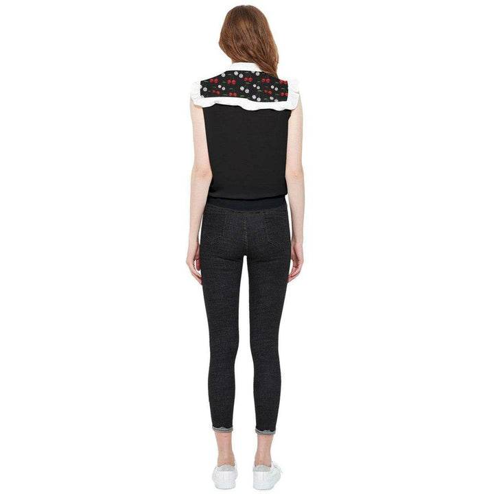 Cherry Skulls & Dice Tie Front Top - Poison Arrow Retro