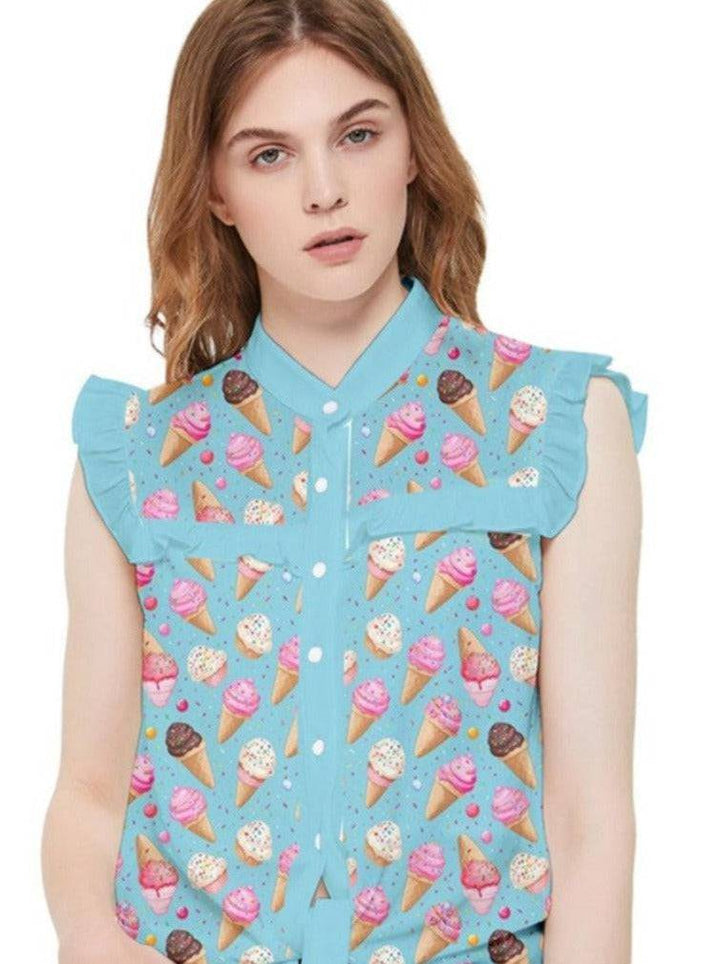 Ice Cream Sprinkles Ladies Top - Poison Arrow Retro