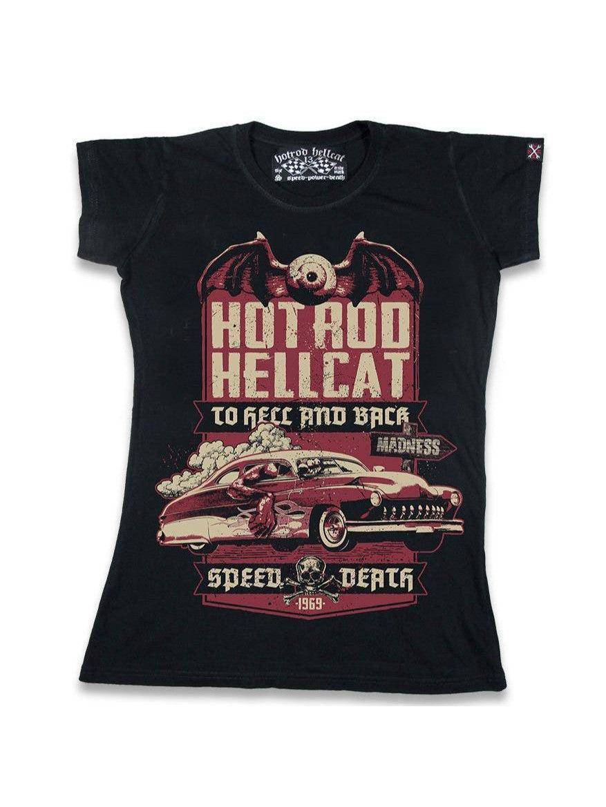 HOTROD HELLCAT Speed Death Ladies Tshirt - Poison Arrow Retro