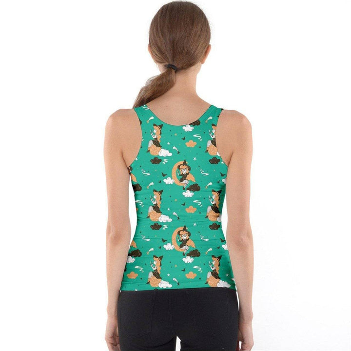 PINUP WITCH GREEN Tank Top - Poison Arrow Retro