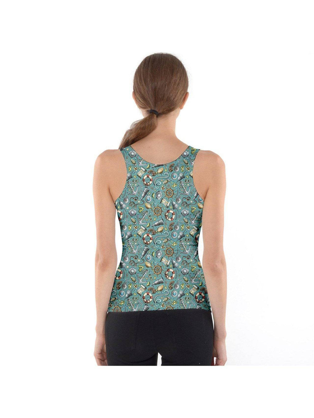 SAILORS DREAM TEAL Tank Top - Poison Arrow Retro