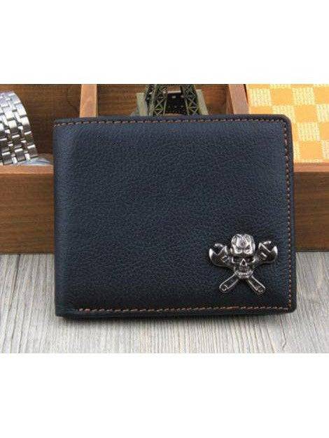 LEATHER SKULL & SPANNER WALLET - Poison Arrow Retro